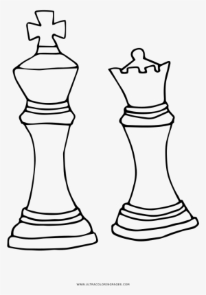 Chess Pieces Coloring Page - Piezas De Ajedrez Para Colorear