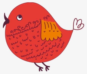 Abstract Cute Red Bird - Cute Birds Clipart Png