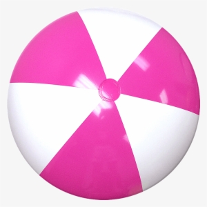 48'' Hot Pink & White Beach Balls - Hot Pink Beach Ball