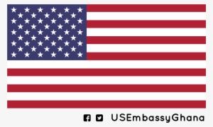 Embassy Of United States Ghana - British And American Flag Together