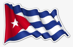 Car & Motorbike Stickers - Cuba Flag Pole