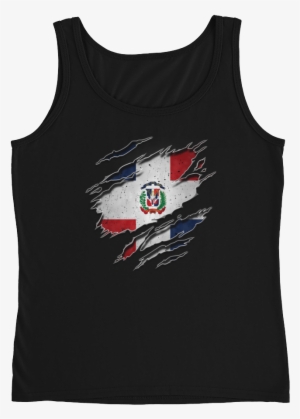 Dominican Flag Ripped Chest - Active Tank