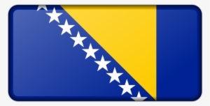 Flag Of Bosnia And Herzegovina Blue Rectangle - Bosnia And Herzegovina Flag