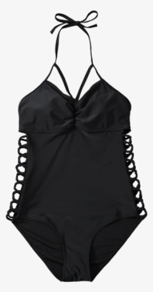 Halter Cut Out Strappy One - Swimsuit