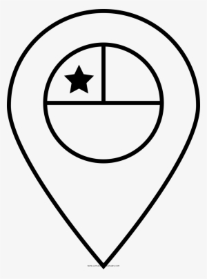 Chile Flag Coloring Page - Solar Cross