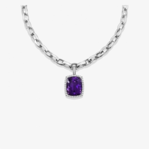 Roberto Coin Unique Amethyst And Diamond Pendant - Roberto Coin Inc.