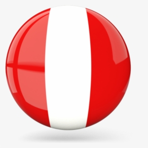 Illustration Of Flag Of Peru - Peru Round Flag Png