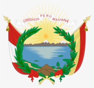Coat Of Arms Of The Peru-bolivian State - Escudo De La Confederacion Peru Boliviana Para Colorear