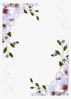 Transparent Photo Frame Beautiful Flowers - מסגרת פרחים לברכה