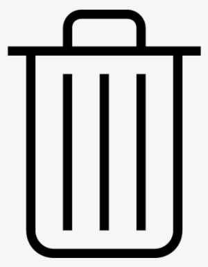 Trash Can Outline Vector - Trash Can Vector Free Black