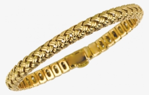 18kt Yellow Gold Vannerie Flexible Bracelet