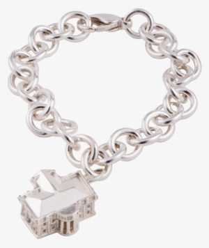 More Views - 3d White House Sterling Silver Charm Bracelet