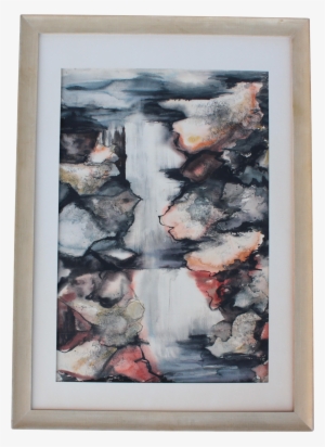 1950s Waterfall Watercolor Painting - Watercolor Painting