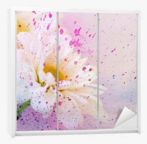 Chamomile's Flower And Watercolor Splatter Wardrobe - Watercolor Painting