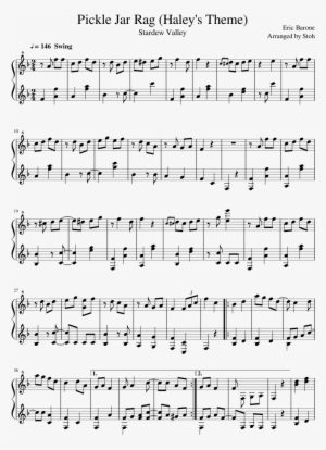 Pickle Jar Rag Sheet Music Composed By Eric Barone - Bokura Wa Ima No Naka De Piano Sheet