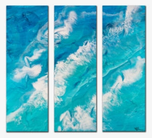 Wild Waves 3 Panel Painting Print By Alexis Southward - Painting