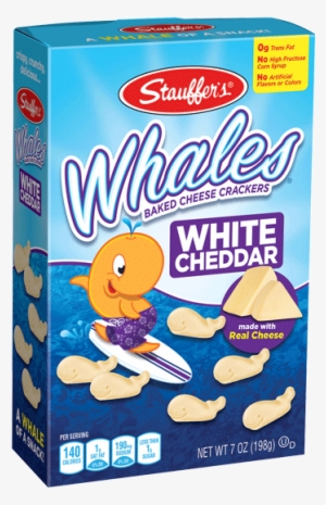 Whales Baked Snack Crackers - Whale White Cheddar Crackers