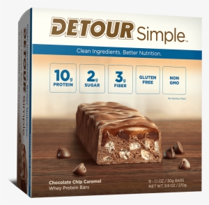 Chocolate Chip Caramel - Detour Simple Bar, Salted Caramel Cookie Dough, 9 Count
