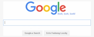 Google Homepage In Bork Langauge - Bork Bork Bork Language Google