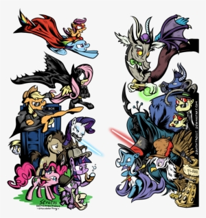 Crossover, Dalek, Darth Vader, Derpy Hooves, Discord, - Mlp Villains Vs Heroes