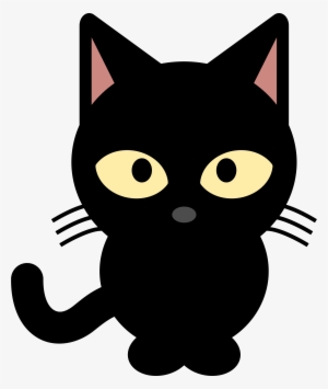 Cat Clipart Clear Background - Cute Black Cat Clipart