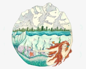 Mountain Mermaid Flowy Racerback Tank - Mermaids In The Mountains