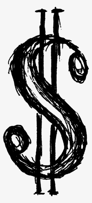 5 Dollar Sign Money Drawing - Dollar Sign Drawing Png