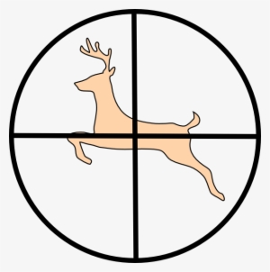 Hunting Deer Clip Art - Scope Sight