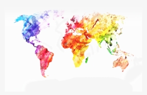 Longer Life Healthcare - World Map Watercolor Mural