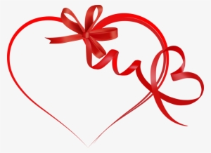 Heart Png Background Image - Heart Ribbon Png