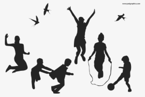 Farm Animals Silhouettes, Vector - Kids Playing Silhouette Png