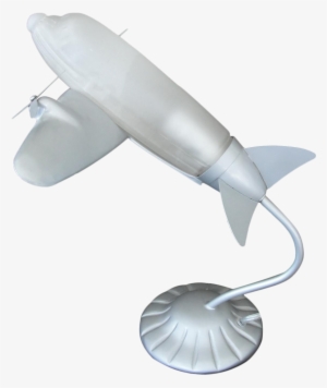 White & Silver Dc 3 Airplane Table Lamp On Chairish - Missile