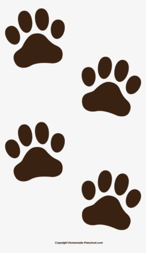 Brown Paw Prints - Brown Paw Print Clip Art