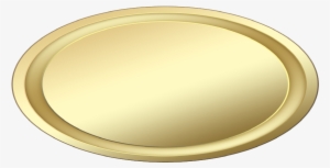 Gold Oval Button - Gold Oval Png
