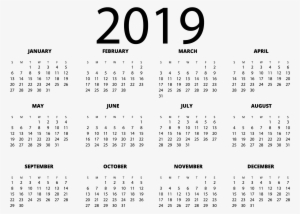 Another 2019 Calendar Transparent - 2019 Yearly Calendar Template Excel