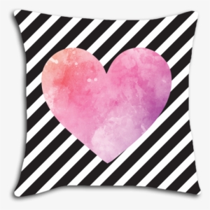 Watercolor Heart Decorative Throw Pillow - Cartão De Visita Barbearia Psd