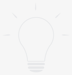 Black And White Lightbulb Icon Png Download - Idea Bulb Png White