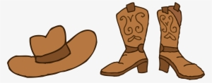 Cowboy Hat And Boots Clipart - Cowboy Boots Png Clipart