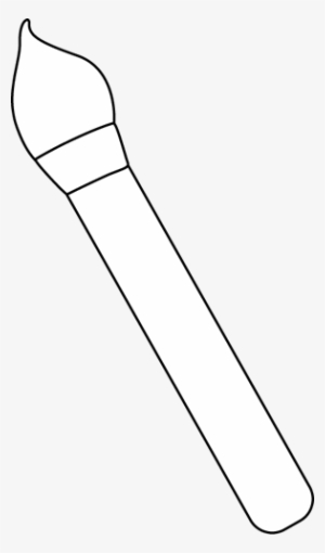 Black And White Art Paint Brush - Paint Brush Clip Art White