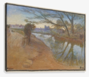 Landscape With A River By The City Canvas Print - Artist
