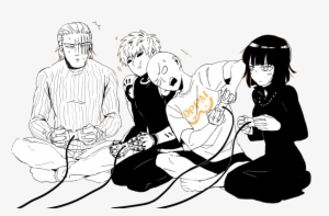 0 Rb People White Black Clothing Person Black And White - Saitama Playing Video Games