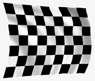 Checkered Flag Flag Checkered Finish Black - Checkerboard 8.5 X 11