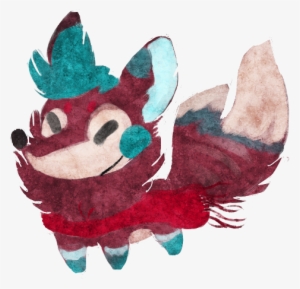 Cute Fox Grins At You - Illustration