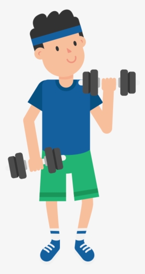 Cartoon Dumbbell Png - Person Lifting A Weights Animated - 2000x1126 ...