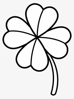 4 Leaf Clover Vector - White Four Leaf Clover Png