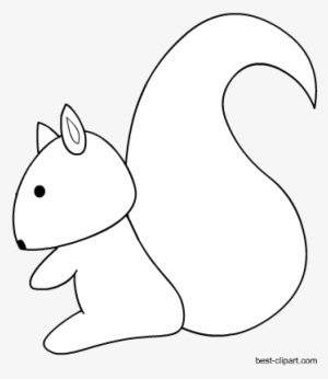 Black And White Squirrel Clip Art Free - Wall Decal