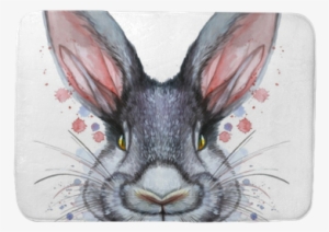 Painted With Watercolor Of An Animal Mammal - Kanin Tegning