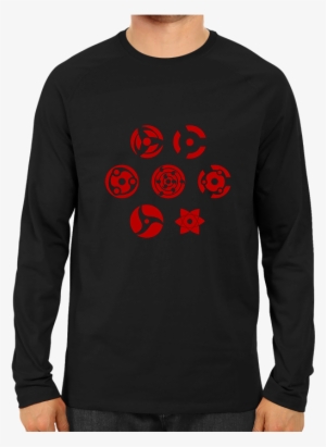 Naruto Sharingan New Full Sleeve Black - Navy Blue Long Sleeve T Shirt Png
