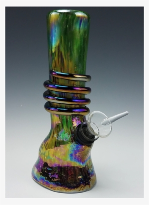 Iridescent Laid Back Bong With Glass Wrap By Mile High - Bong Wraps