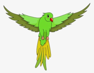 Siting Parrot Png - Green Parrot Flying Clipart